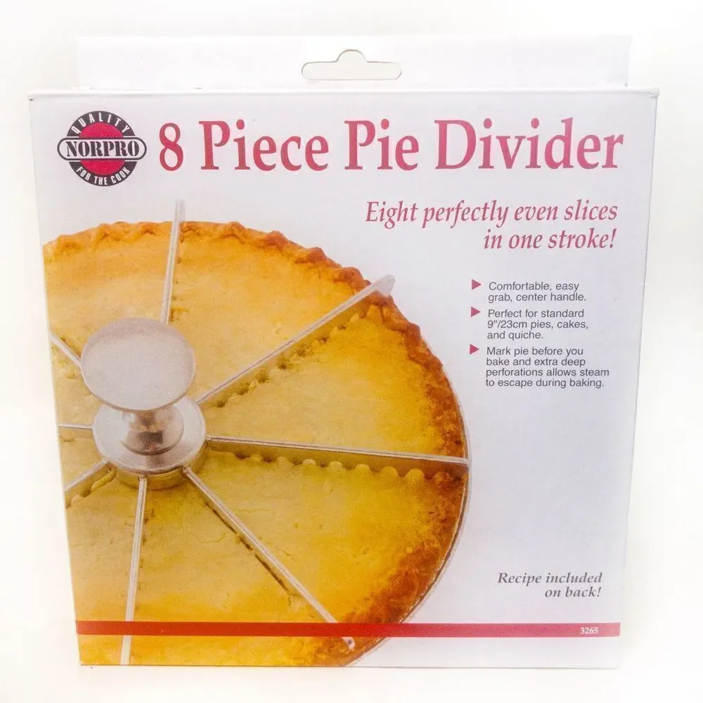 New Norpro 8 Piece Pie Divider Baking Tool